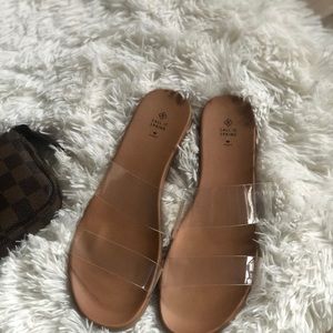 “Clearly” sandals